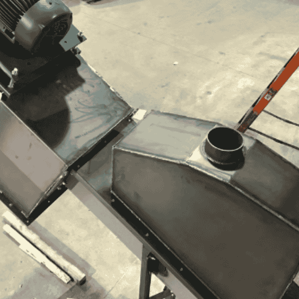 Twin shaft screw feeder with dual rotating augers designed for controlled, consistent material flow in industrial processing applications.